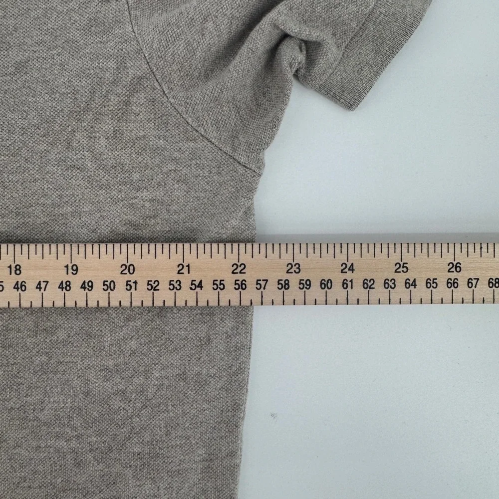 Polo Ralph Lauren Mens XL Tan Heathered Pique Cotton Short‎ Sleeve Polo Shirt